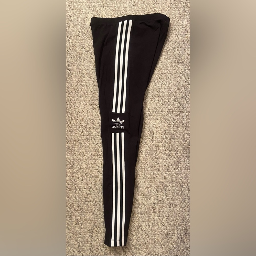 adidas womens black leggings size small EUC
